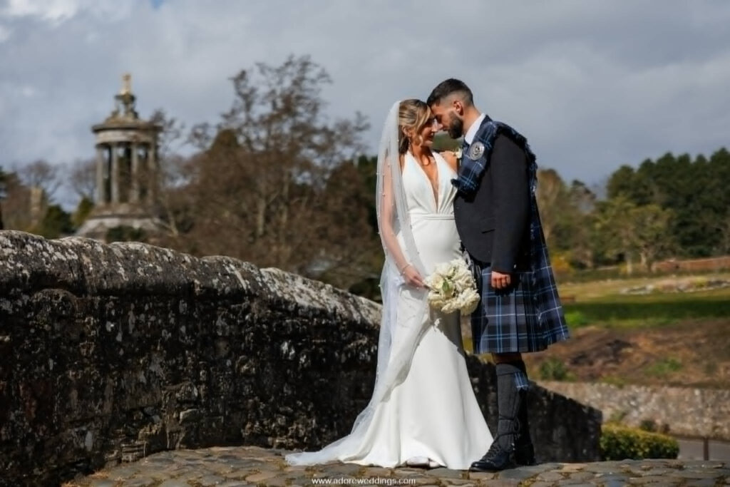 a romantic wedding at brig o doon